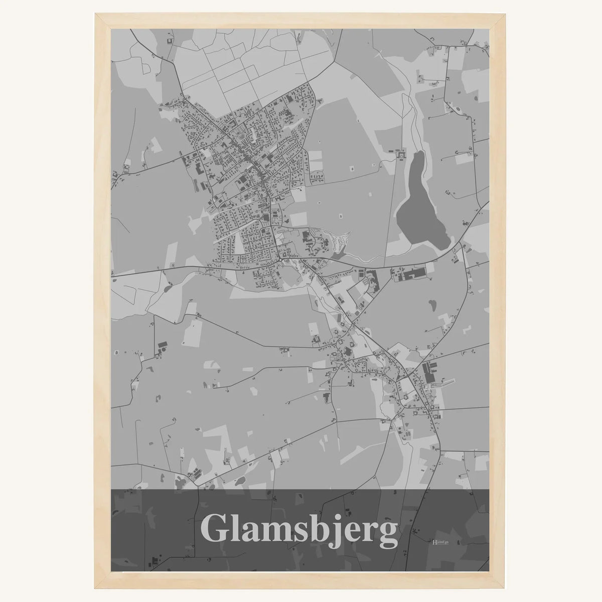 Glamsbjerg plakat – Firkantet 2026 – Lys pastel grå