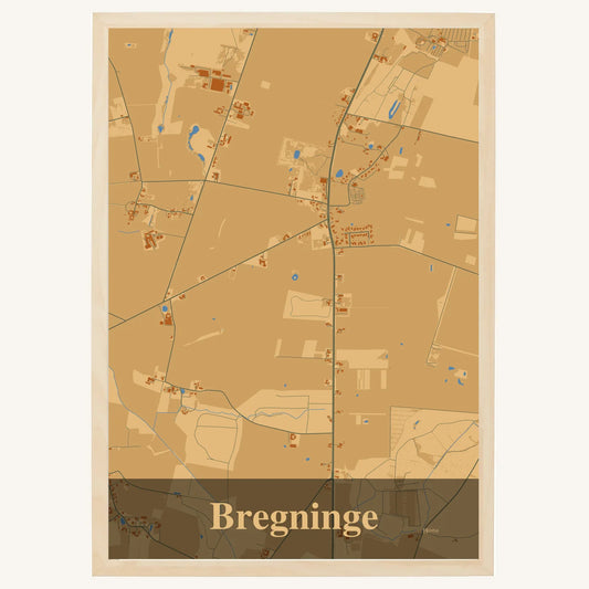 Bregninge plakat – Firkantet 2026 – Lys pastel brun
