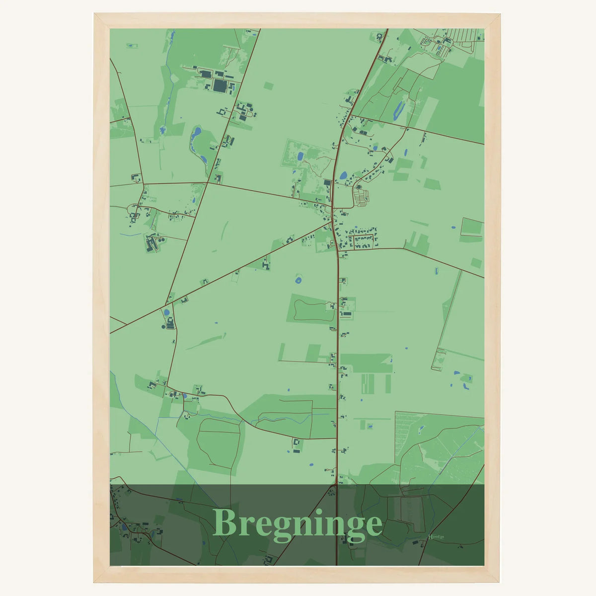 Bregninge plakat – Firkantet 2026 – Lys pastel grøn