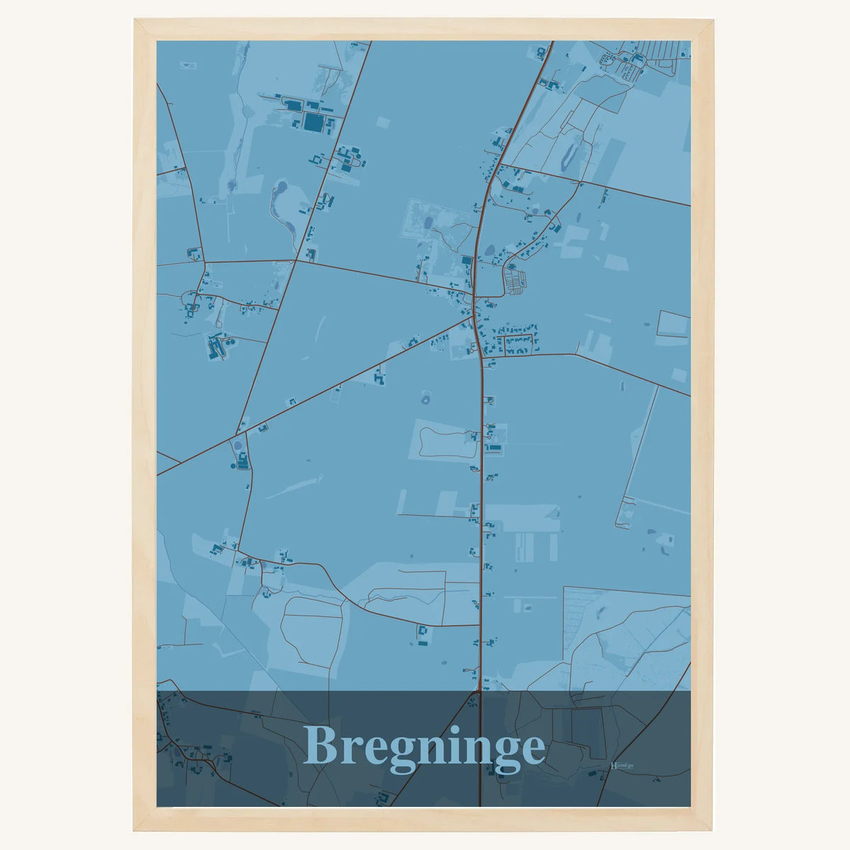 Bregninge plakat – Firkantet 2026 – Lys pastel blå