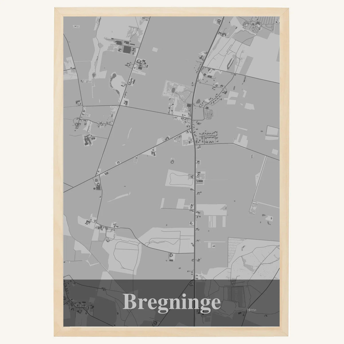 Bregninge plakat – Firkantet 2026 – Lys pastel grå