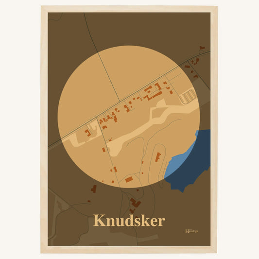 Knudsker plakat – Centrum 2026 – Lys pastel brun