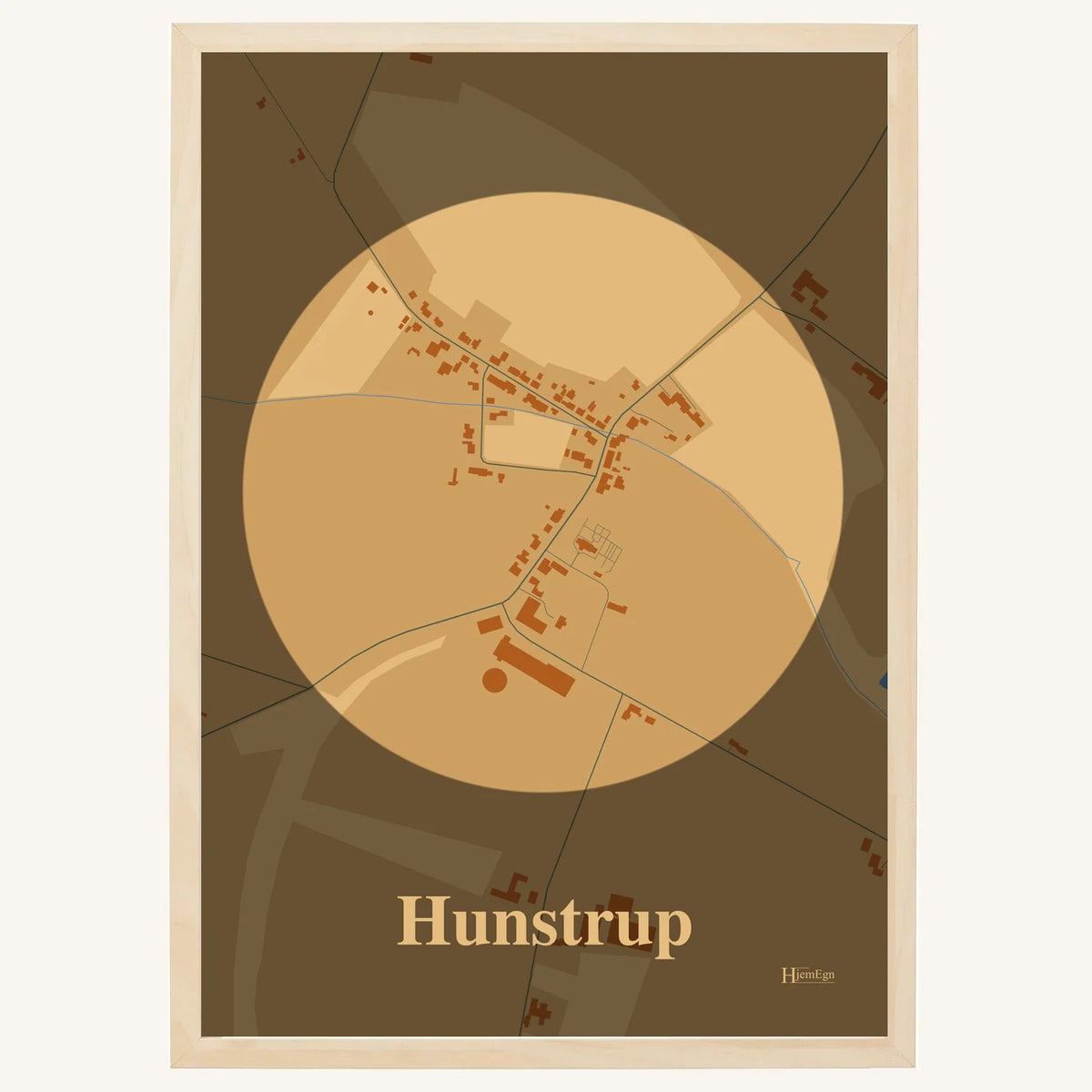 Hunstrup plakat – Centrum 2026 – Lys pastel brun