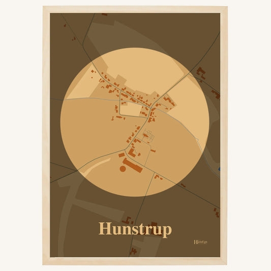 Hunstrup plakat – Centrum 2026 – Lys pastel brun