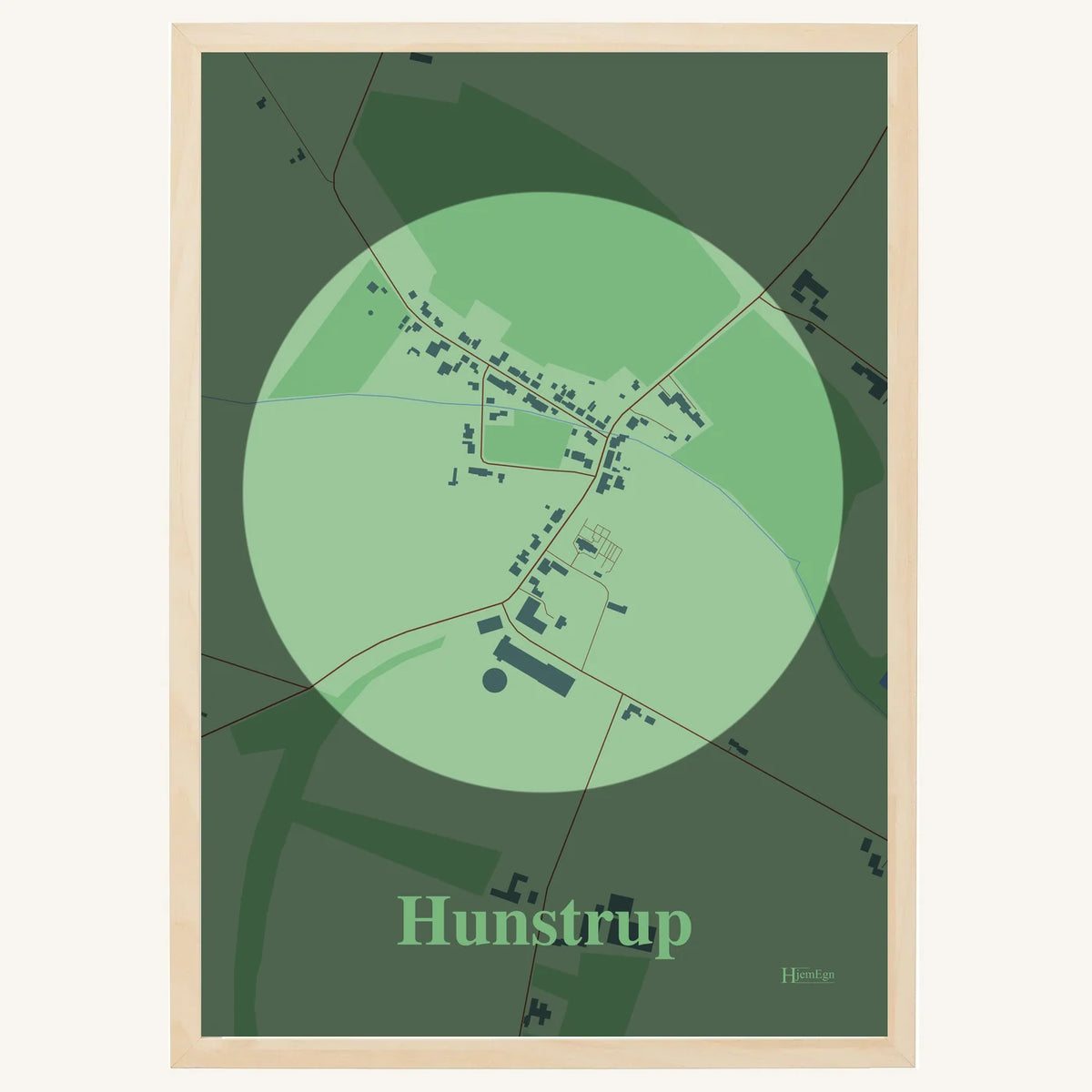 Hunstrup plakat – Centrum 2026 – Lys pastel grøn