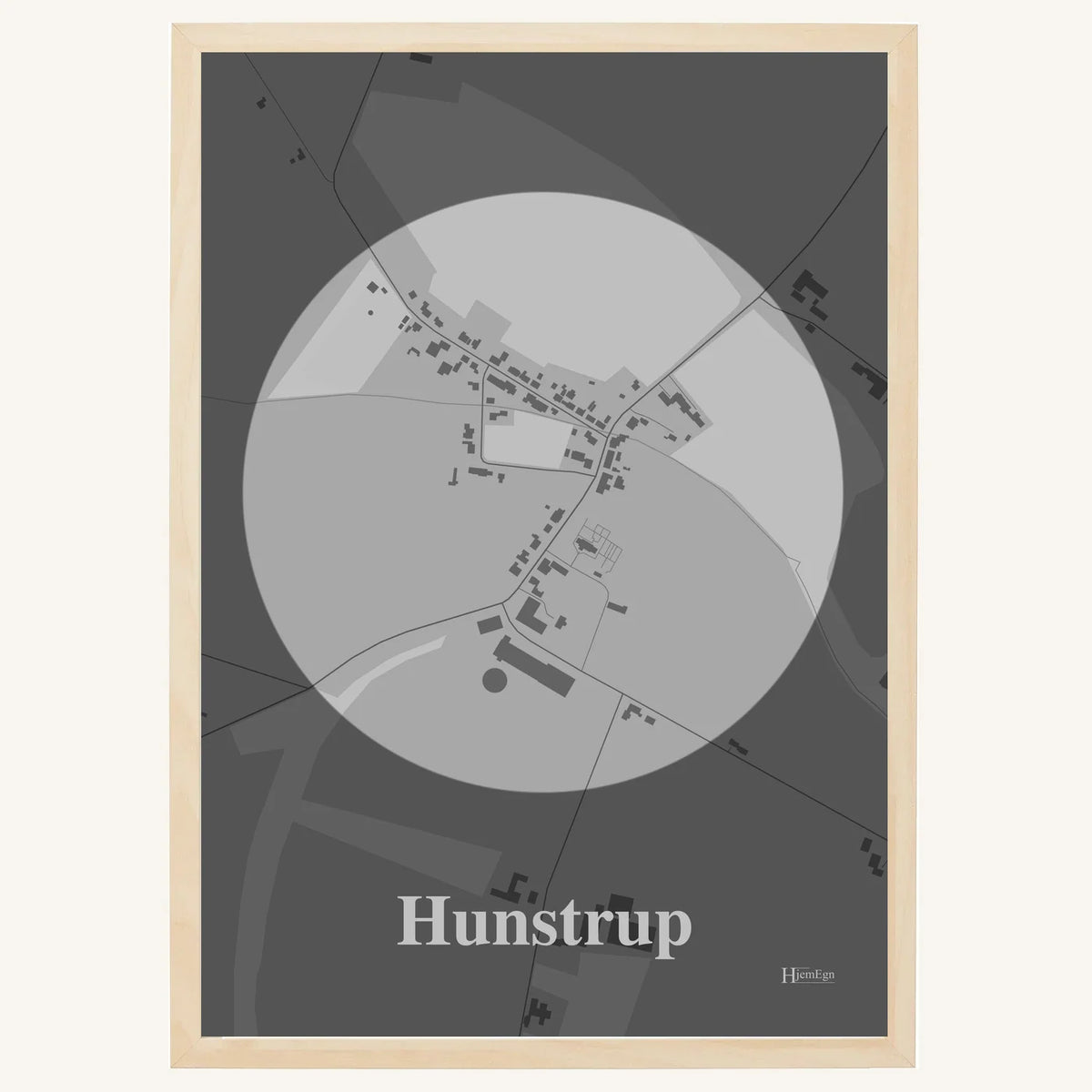 Hunstrup plakat – Centrum 2026 – Lys pastel grå