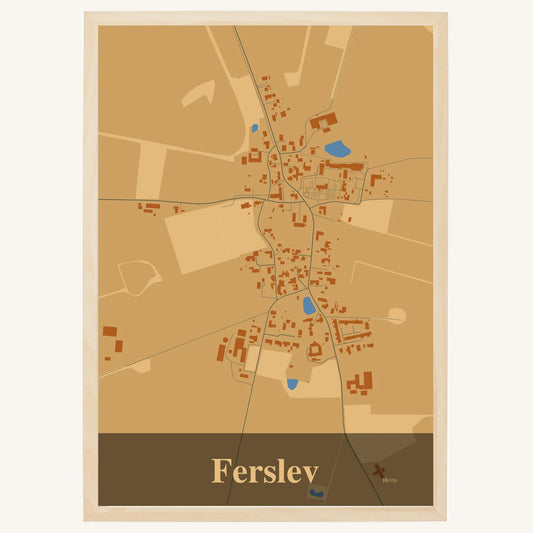 Ferslev plakat – Firkantet 2026 – Lys pastel brun