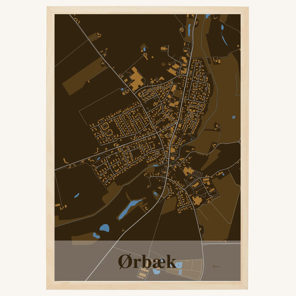 Ørbæk plakat – Firkantet 2026 – Mørk brun