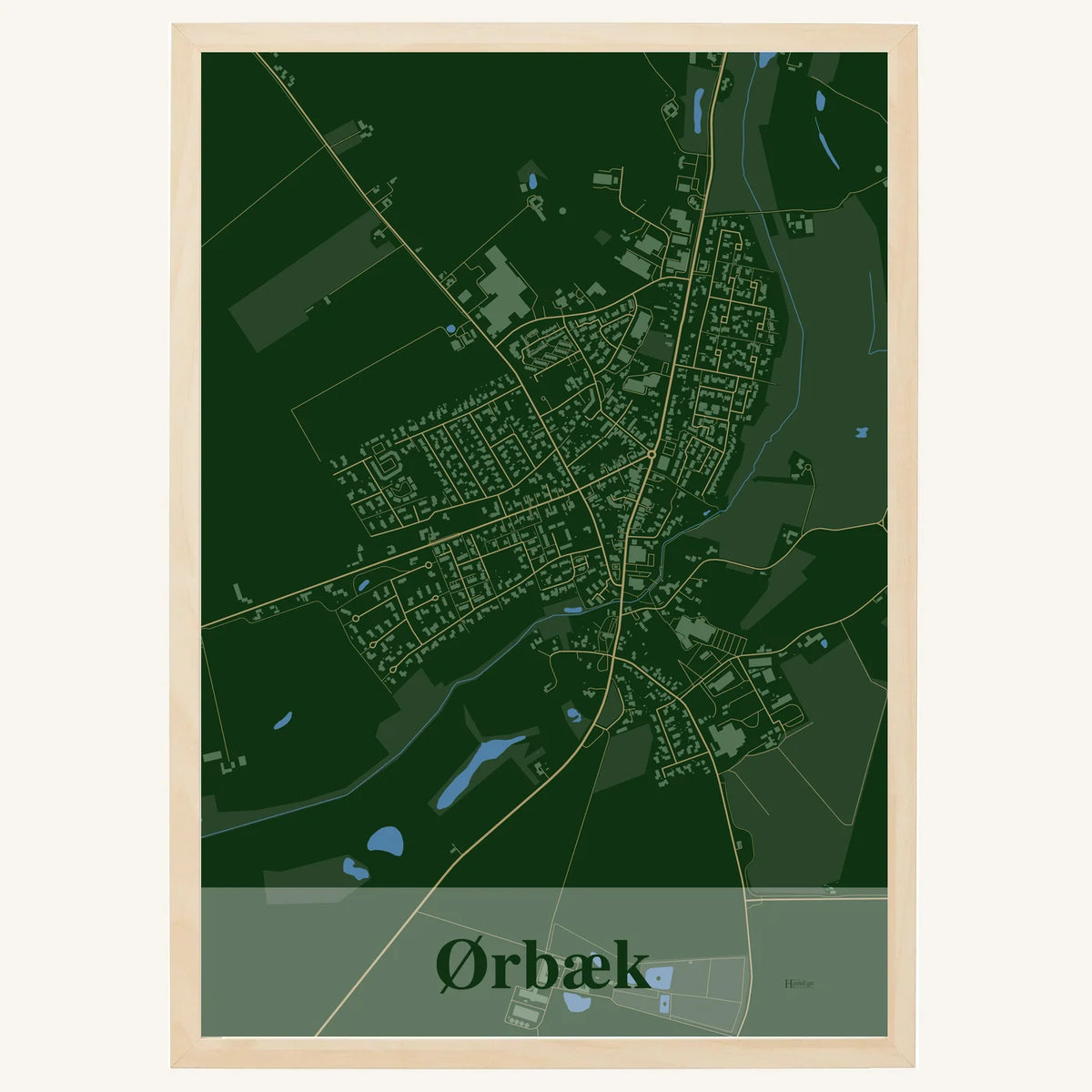 Ørbæk plakat – Firkantet 2026 – Mørk grøn