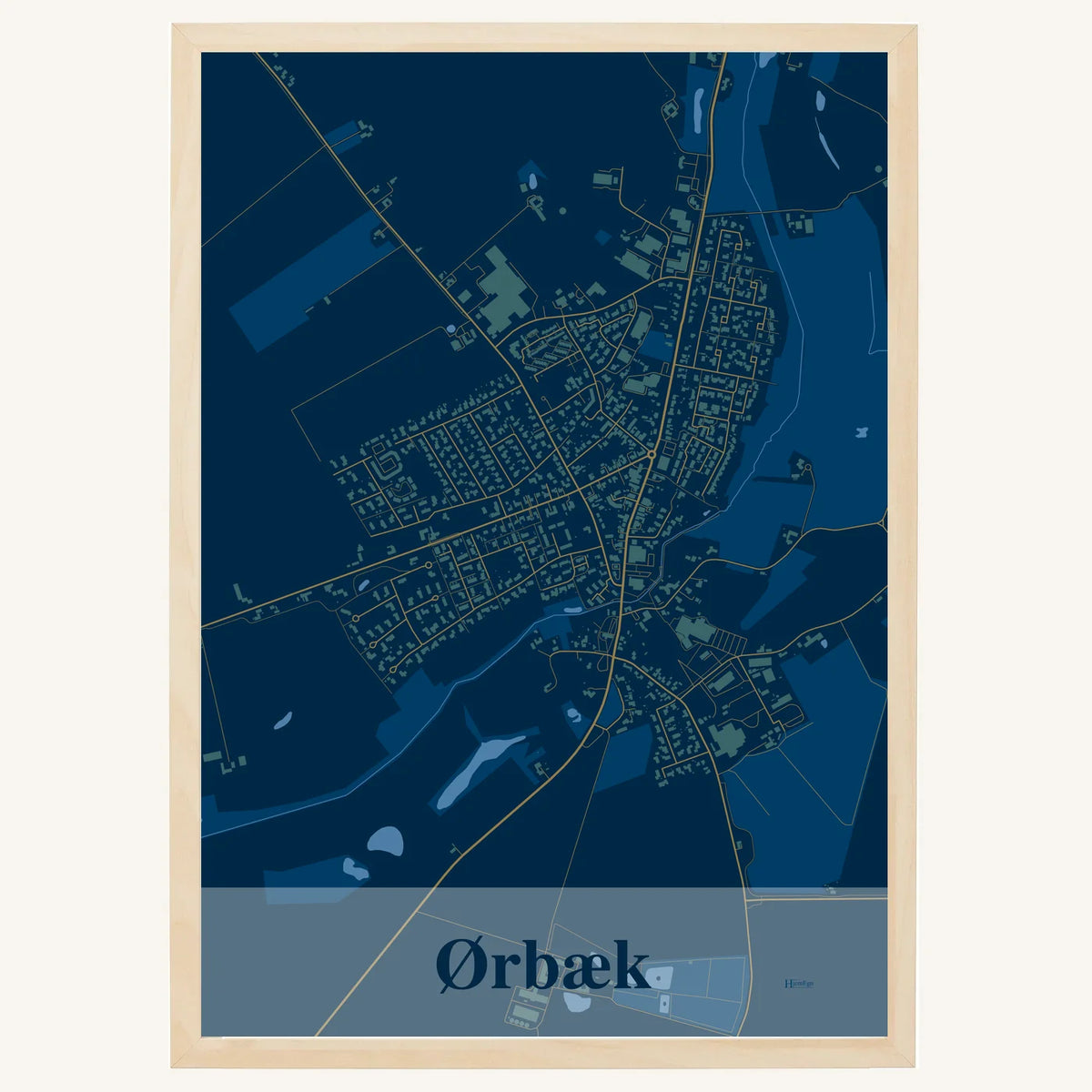 Ørbæk plakat – Firkantet 2026 – Mørk blå