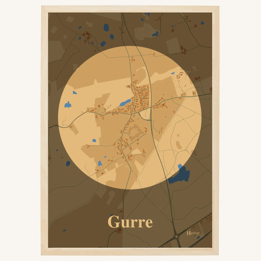 Gurre plakat – Centrum 2026 – Lys pastel brun