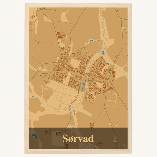 Sørvad plakat – Firkantet 2026 – Lys pastel brun