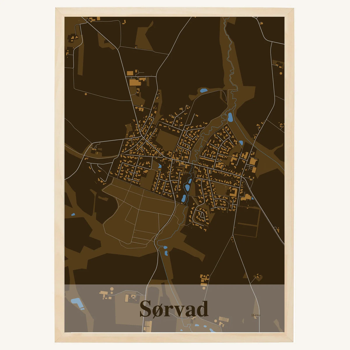 Sørvad plakat – Firkantet 2026 – Mørk brun