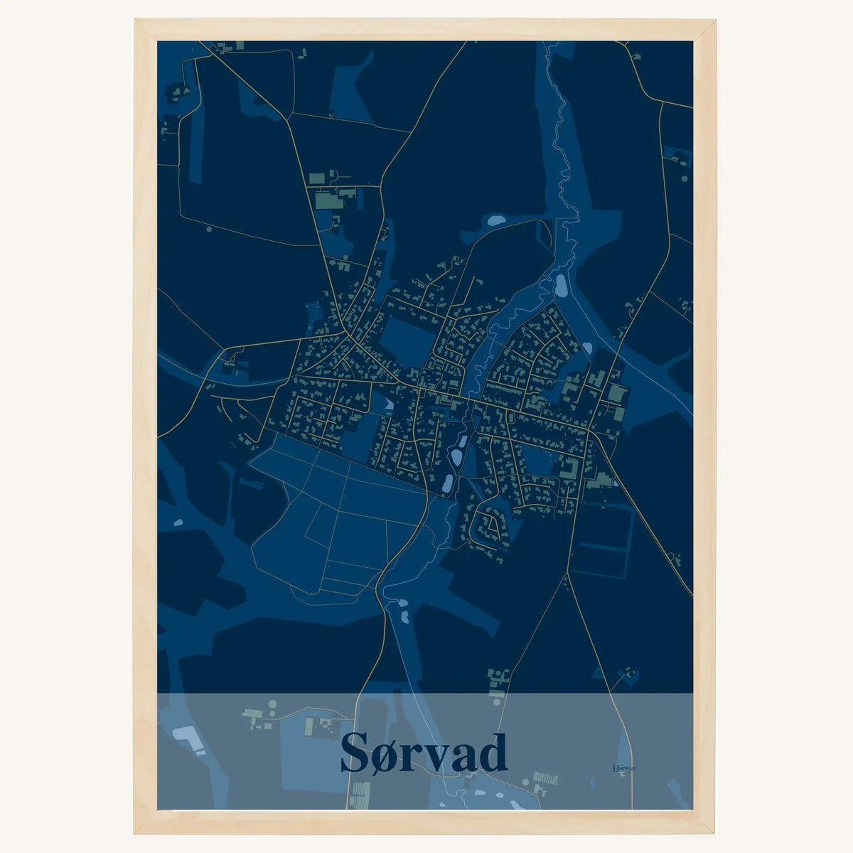 Sørvad plakat – Firkantet 2026 – Mørk blå