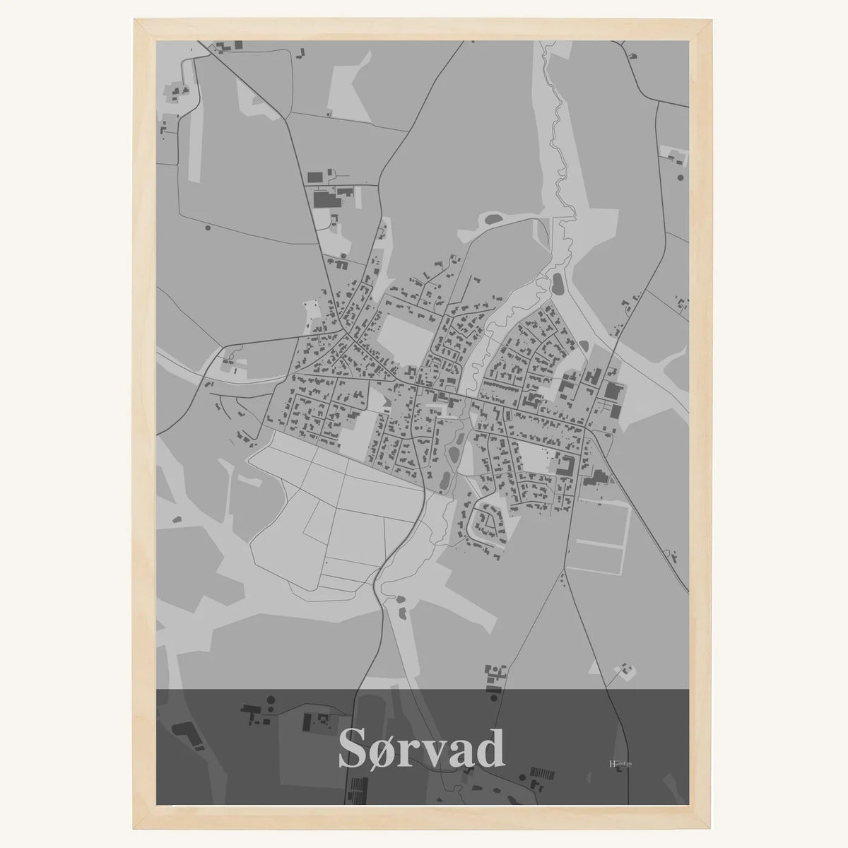 Sørvad plakat – Firkantet 2026 – Lys pastel grå