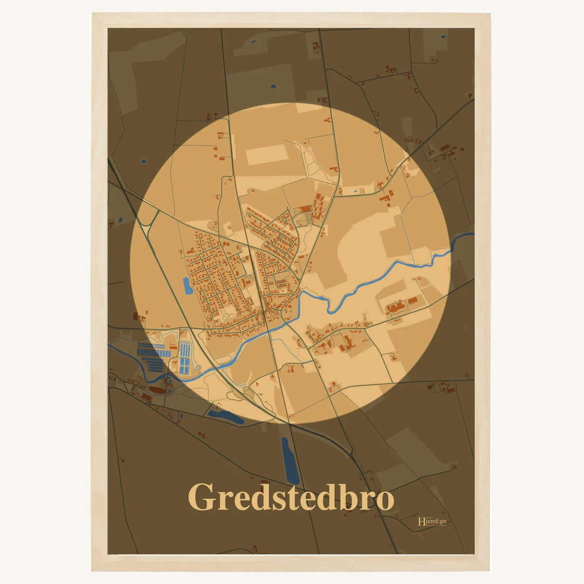Gredstedbro plakat – Centrum 2026 – Lys pastel brun