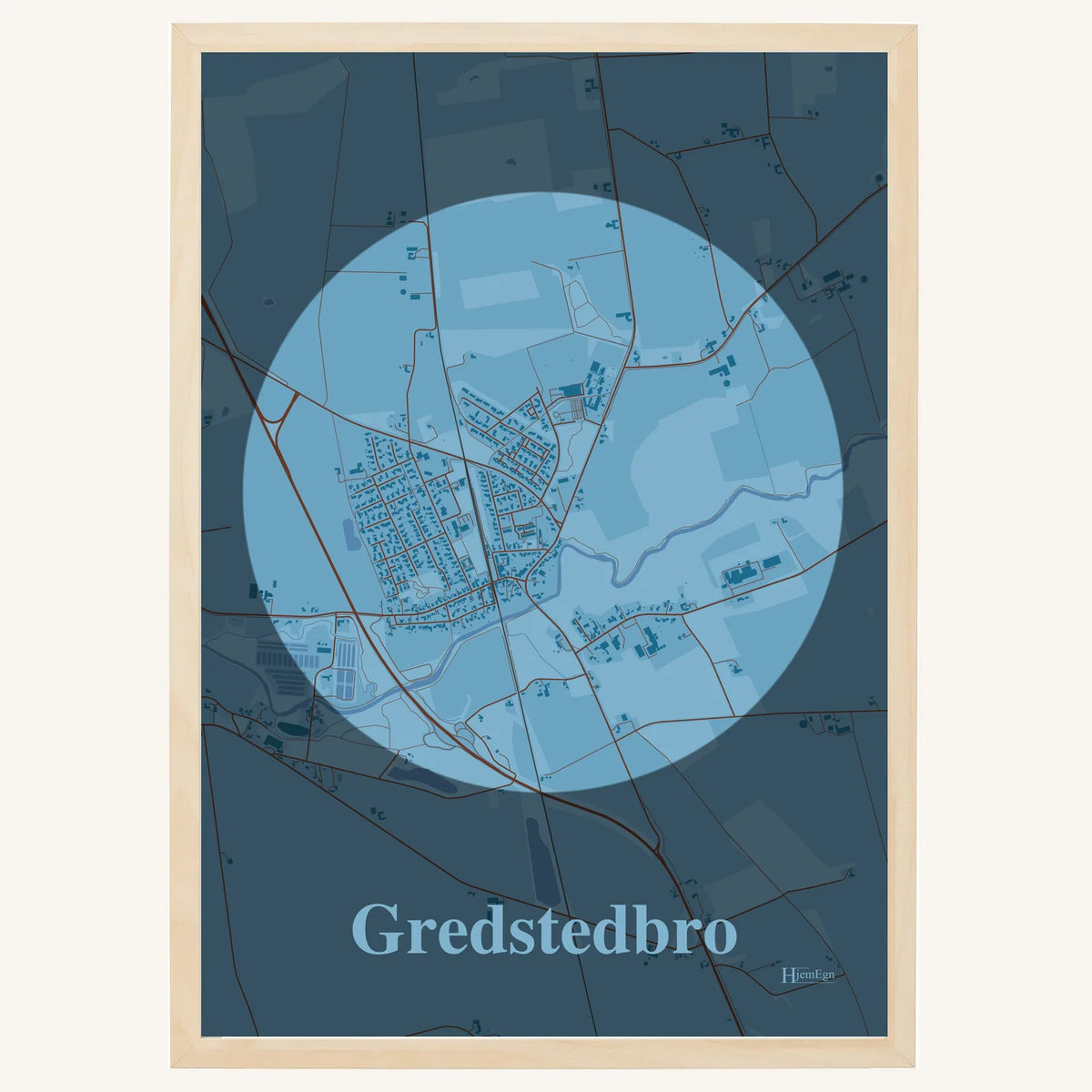 Gredstedbro plakat – Centrum 2026 – Lys pastel blå