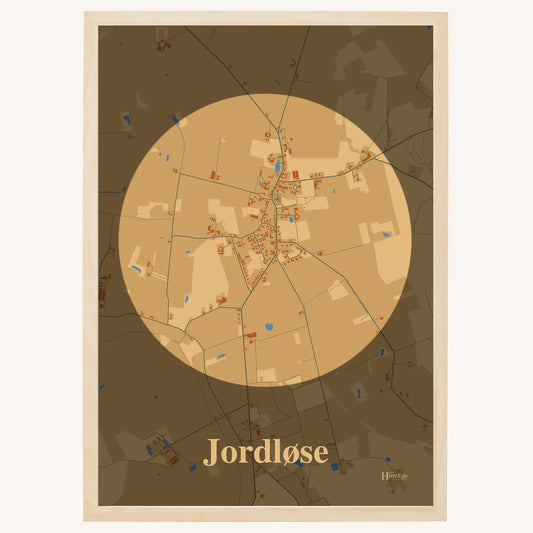 Jordløse Plakat – Lys pastel brun