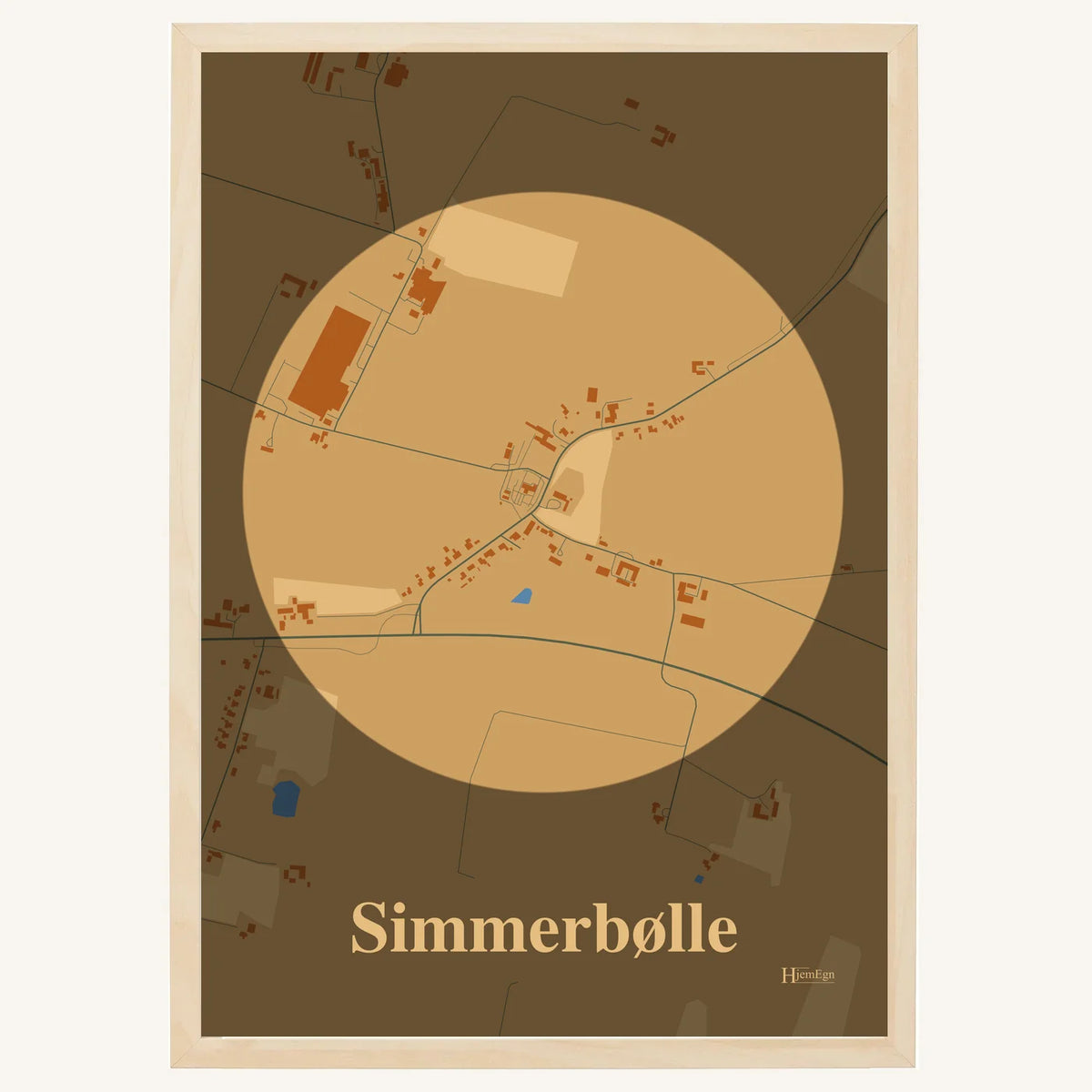 Simmerbølle plakat – Centrum 2026 – Lys pastel brun