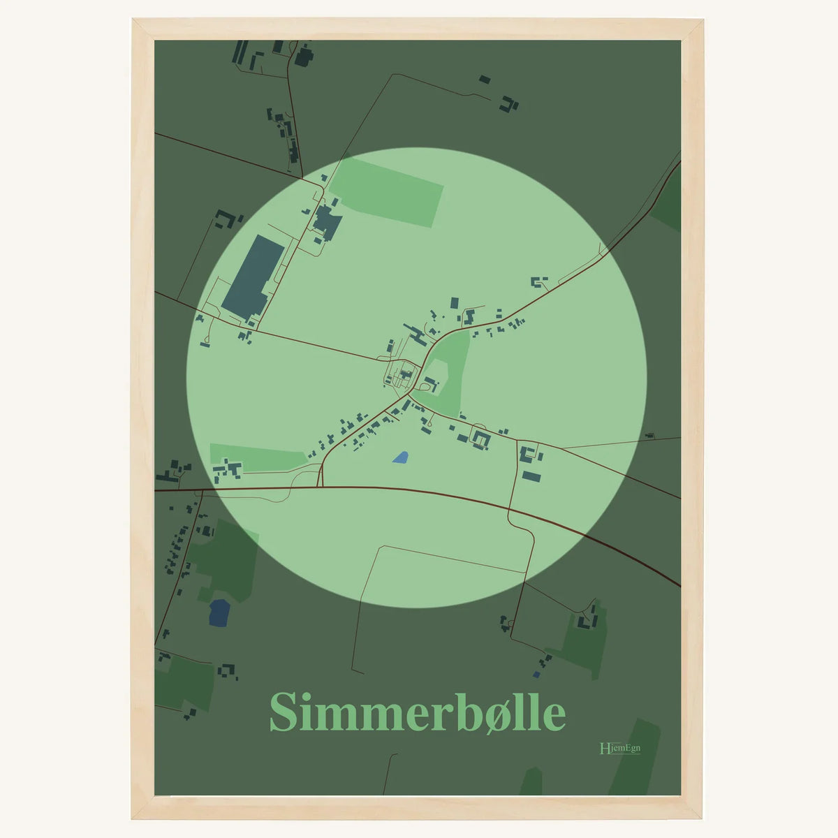 Simmerbølle plakat – Centrum 2026 – Lys pastel grøn