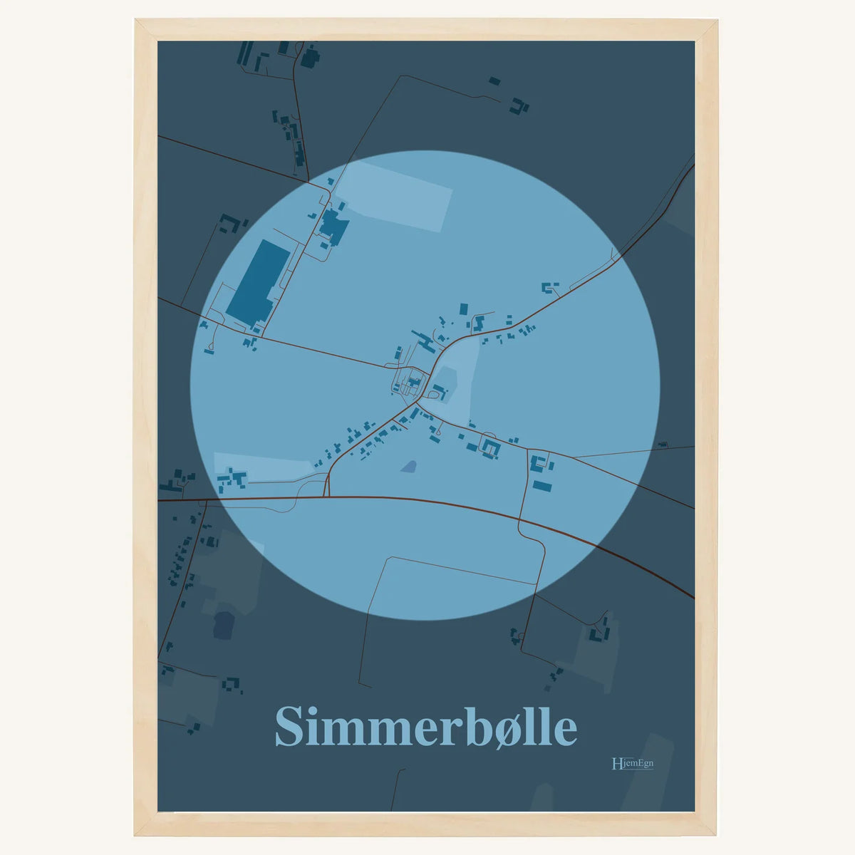 Simmerbølle plakat – Centrum 2026 – Lys pastel blå