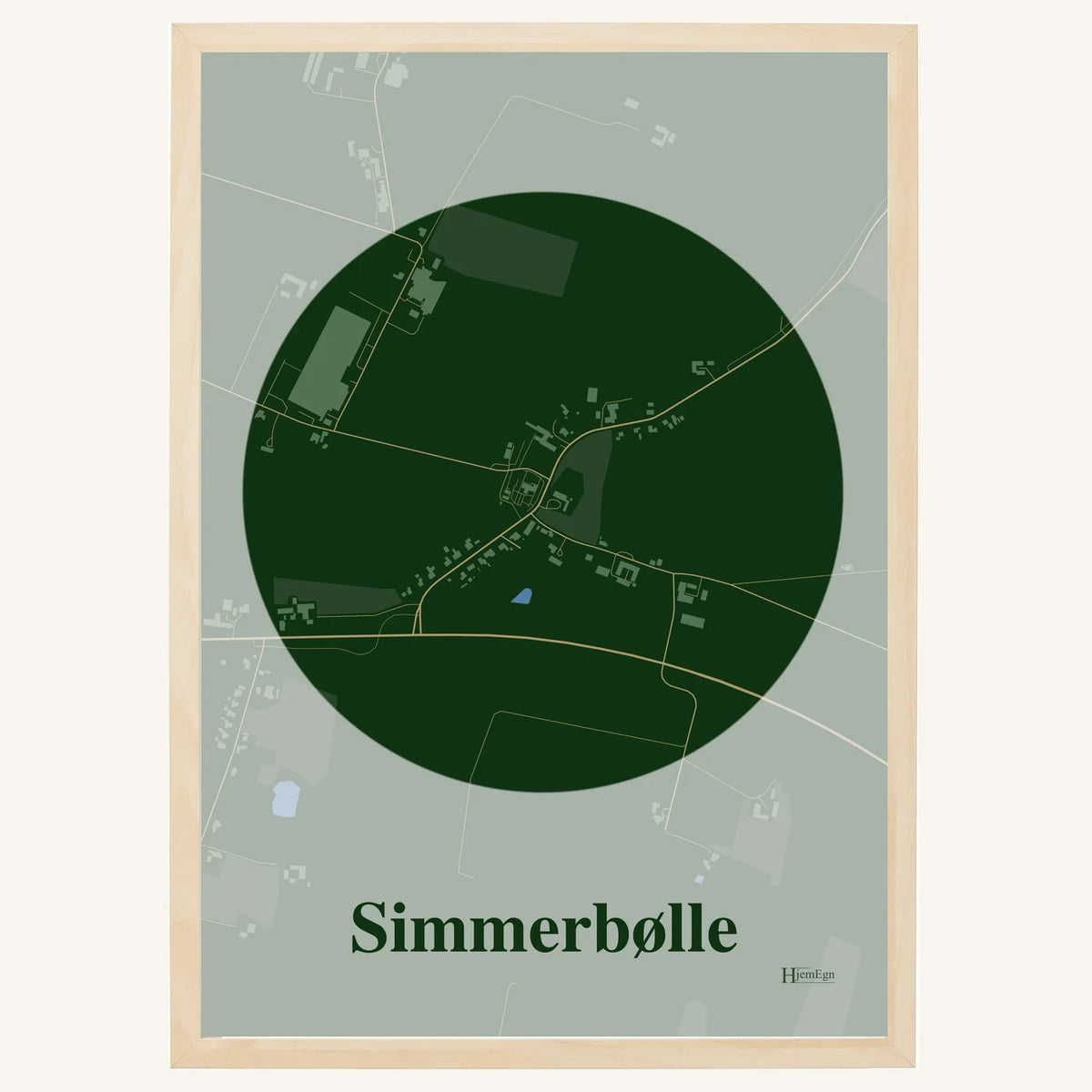 Simmerbølle plakat – Centrum 2026 – Mørk grøn