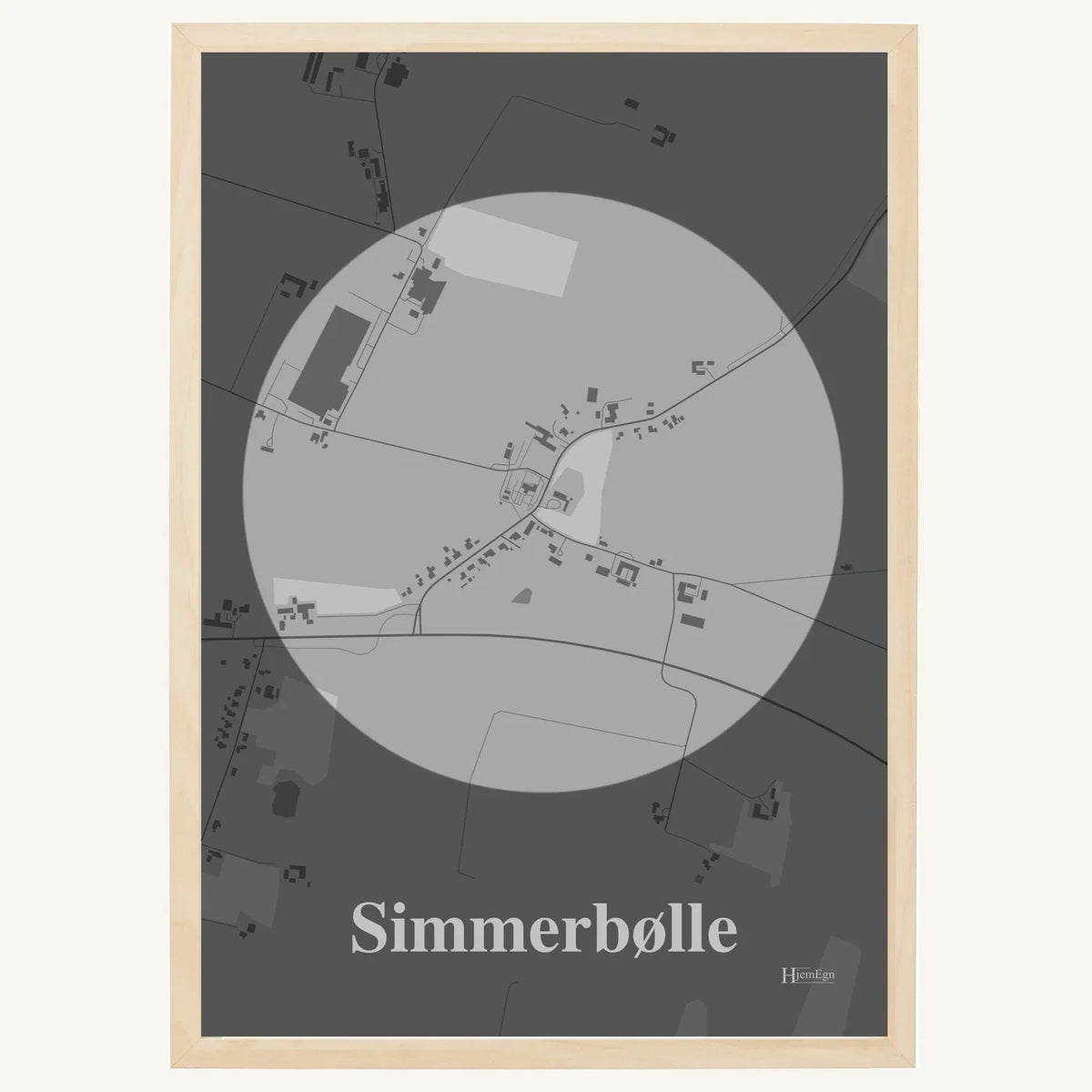 Simmerbølle plakat – Centrum 2026 – Lys pastel grå