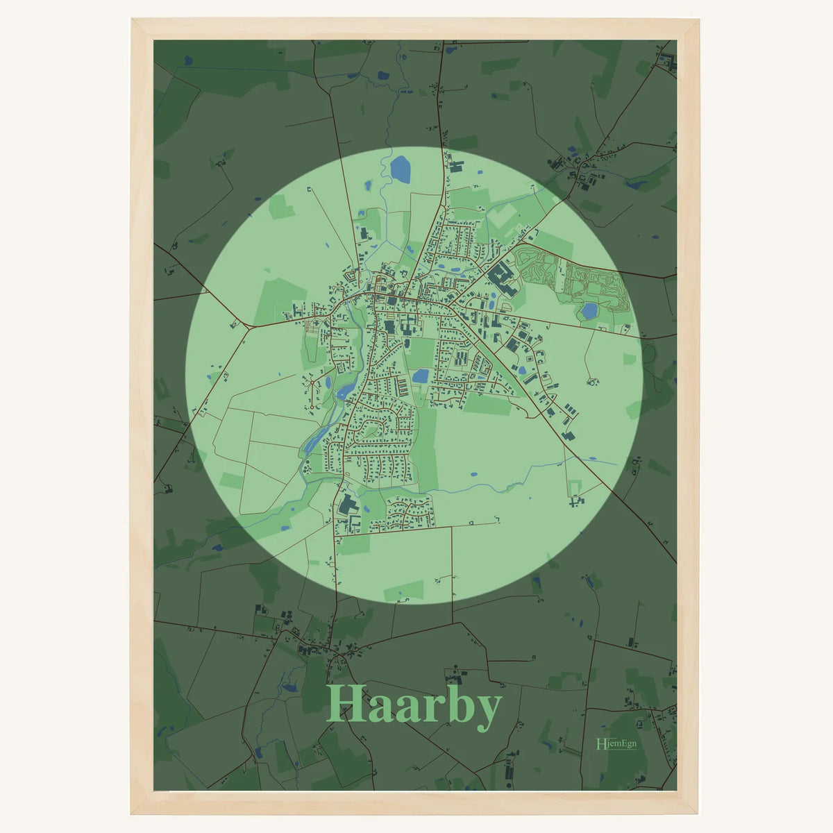 Haarby plakat – Centrum 2026 – Lys pastel grøn
