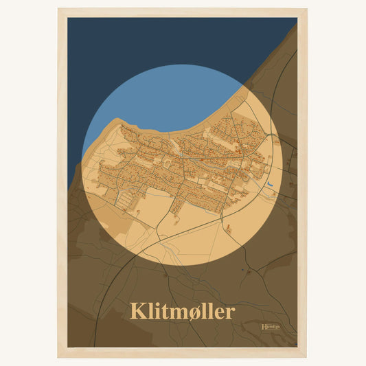 Klitmøller plakat – Centrum 2026 – Lys pastel brun