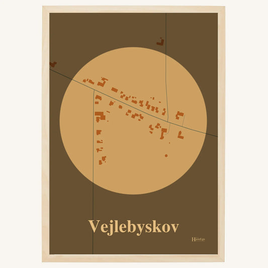 Vejlebyskov plakat – Centrum 2026 – Lys pastel brun