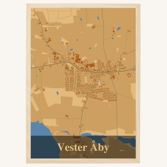Vester Åby Plakat – Lys pastel brun