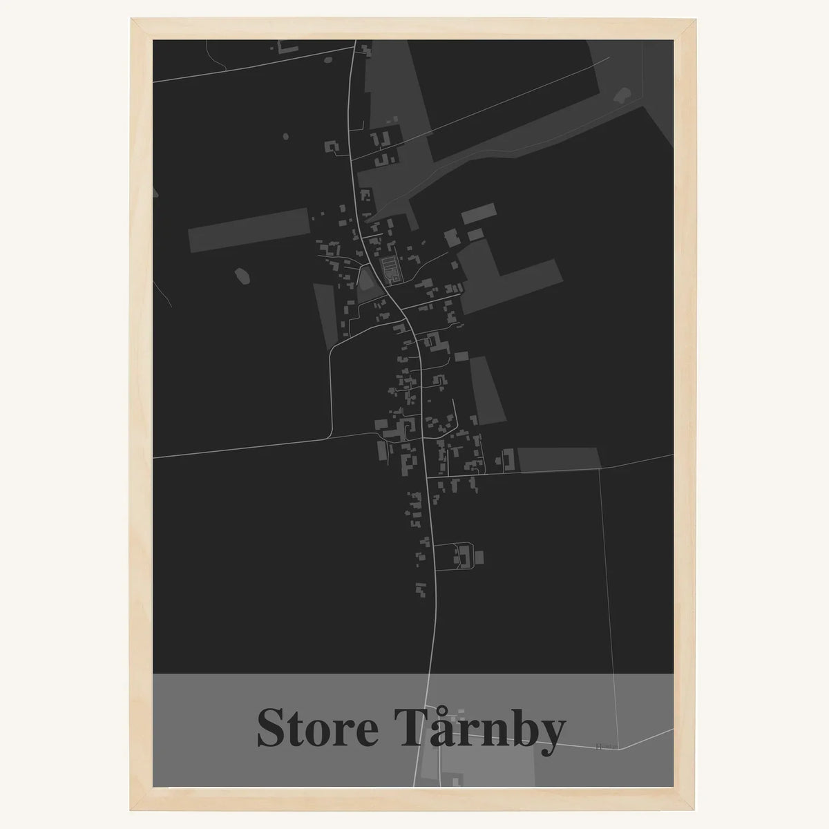 Store Tårnby plakat – Firkantet 2026 – Mørk grå