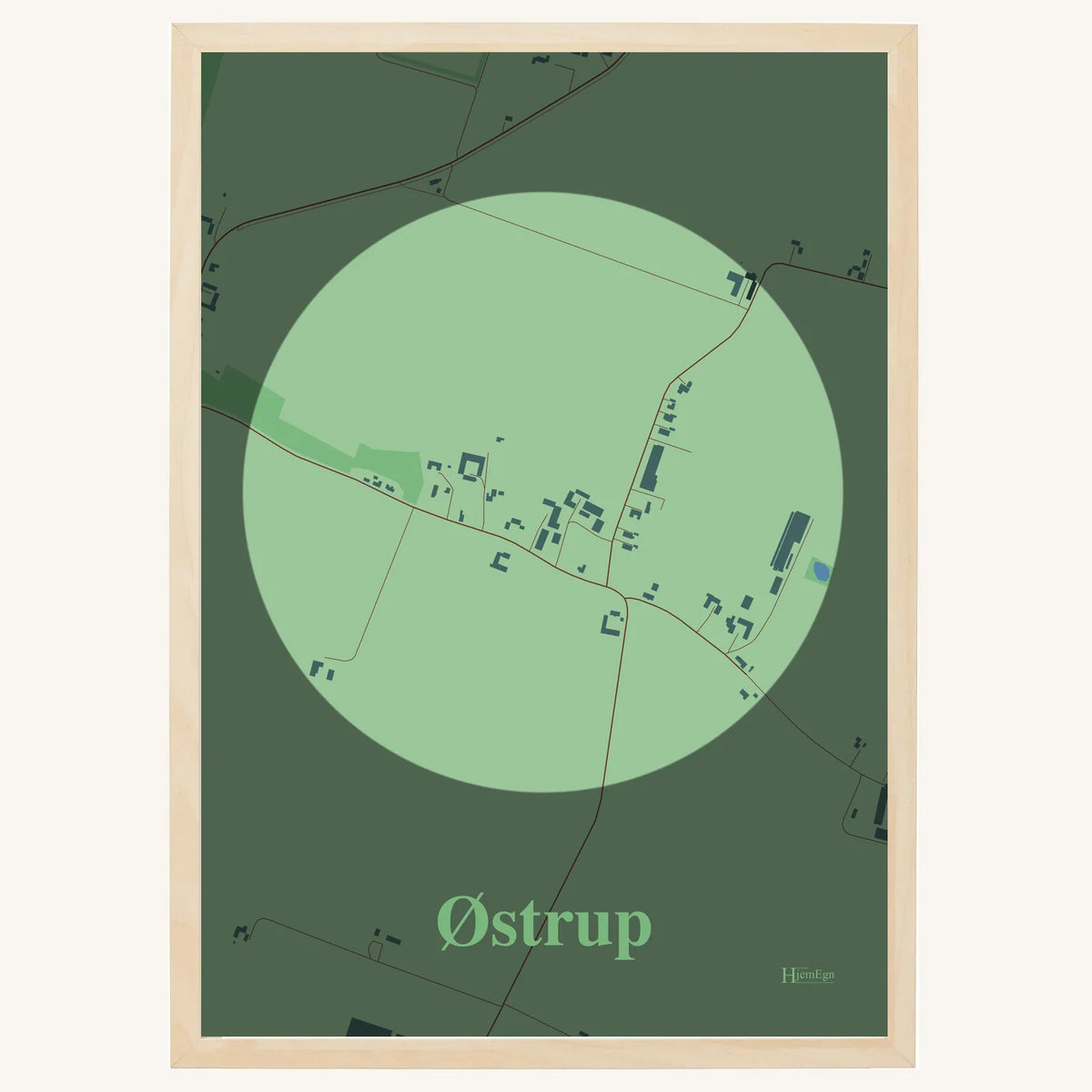 Østrup plakat – Centrum 2026 – Lys pastel grøn