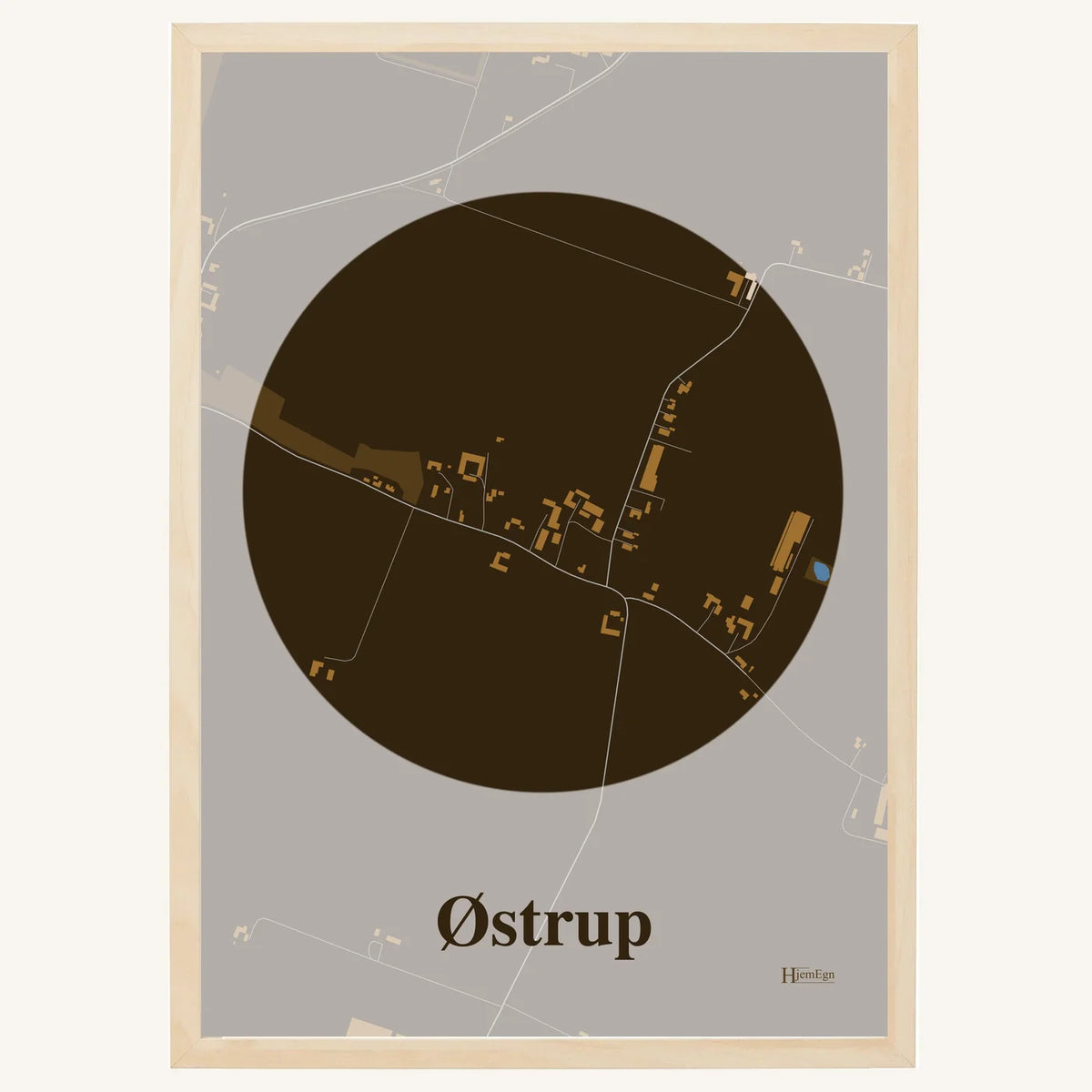 Østrup plakat – Centrum 2026 – Mørk brun