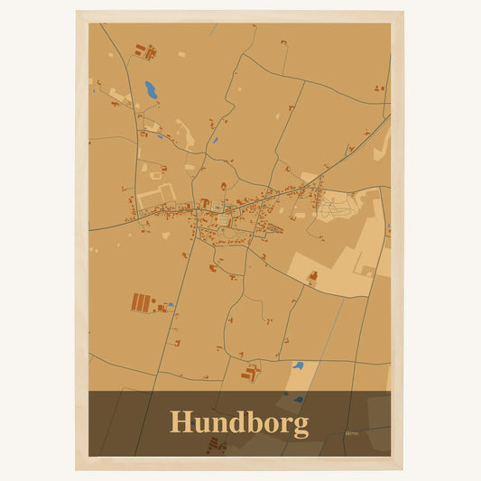 Hundborg plakat – Firkantet 2026 – Lys pastel brun