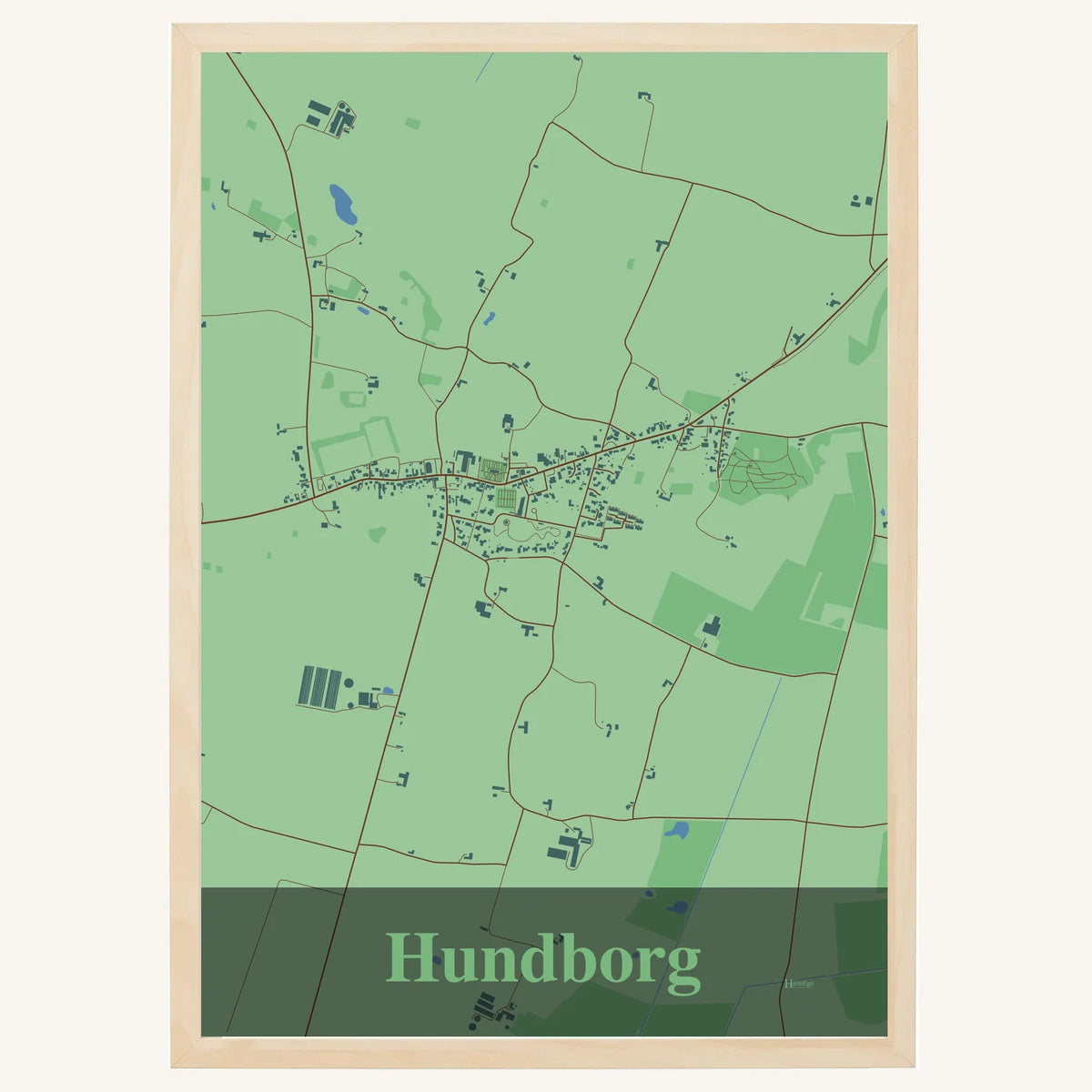 Hundborg plakat – Firkantet 2026 – Lys pastel grøn