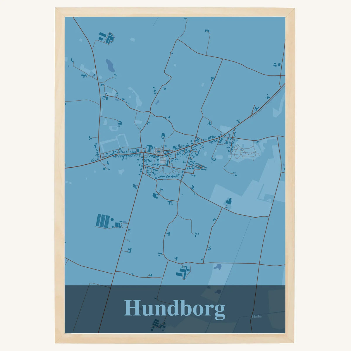 Hundborg plakat – Firkantet 2026 – Lys pastel blå