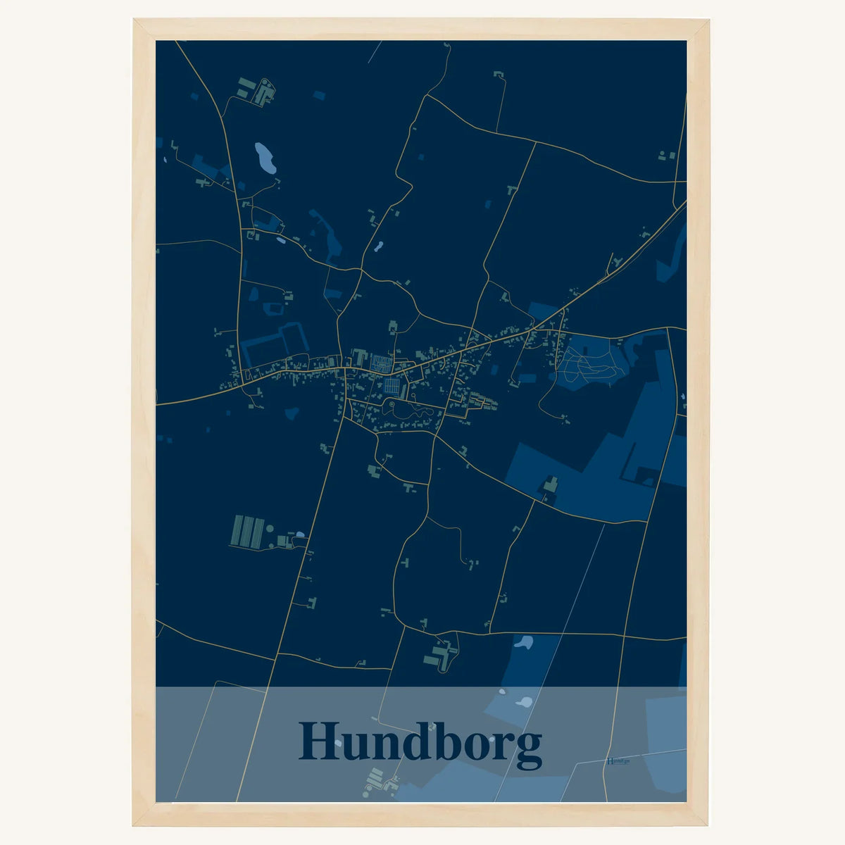 Hundborg plakat – Firkantet 2026 – Mørk blå