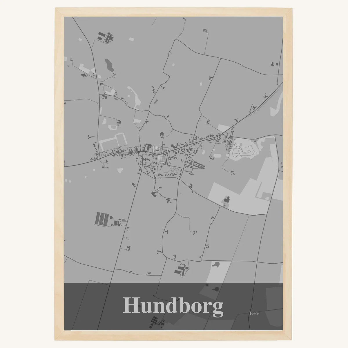 Hundborg plakat – Firkantet 2026 – Lys pastel grå