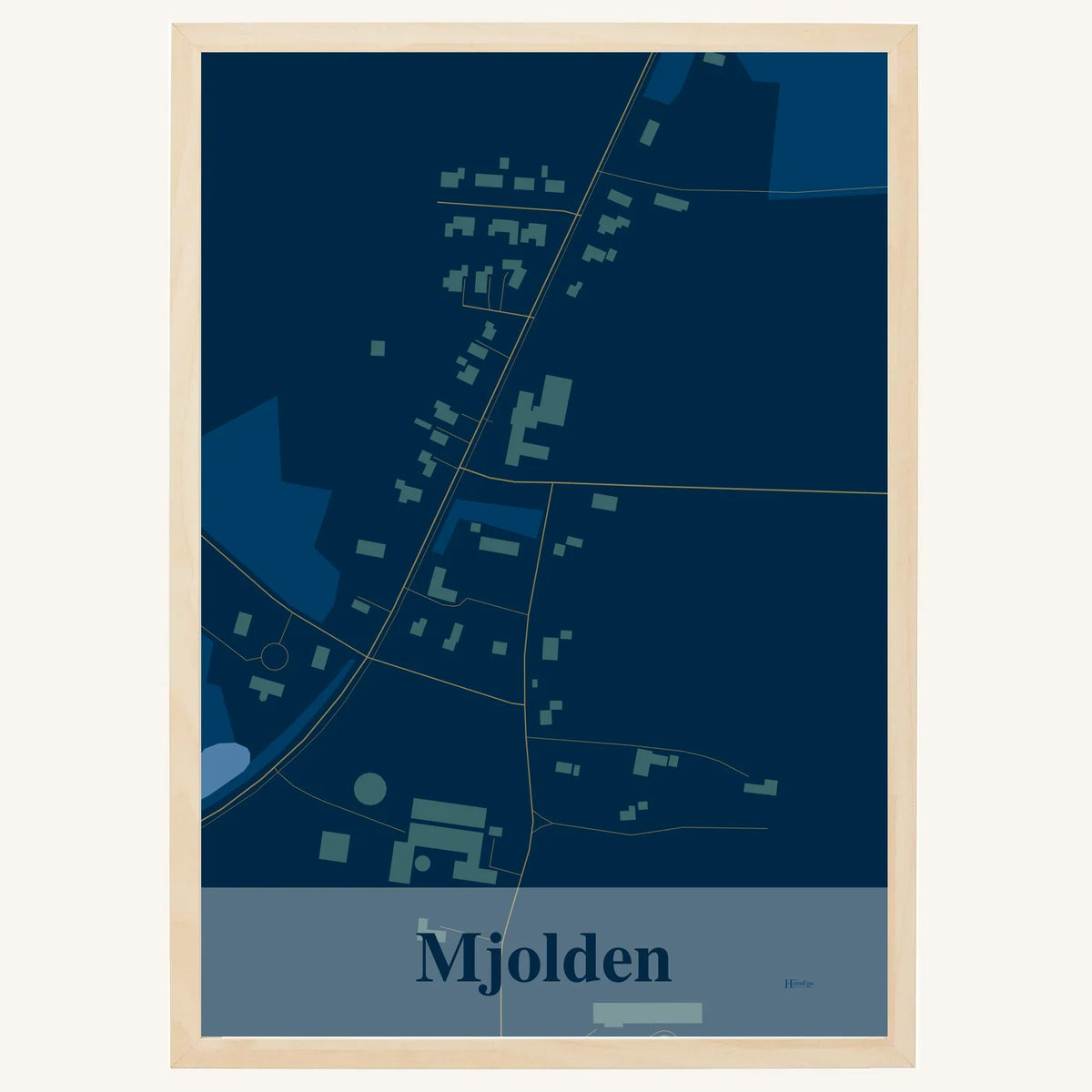 Mjolden plakat – Firkantet 2026 – Mørk blå