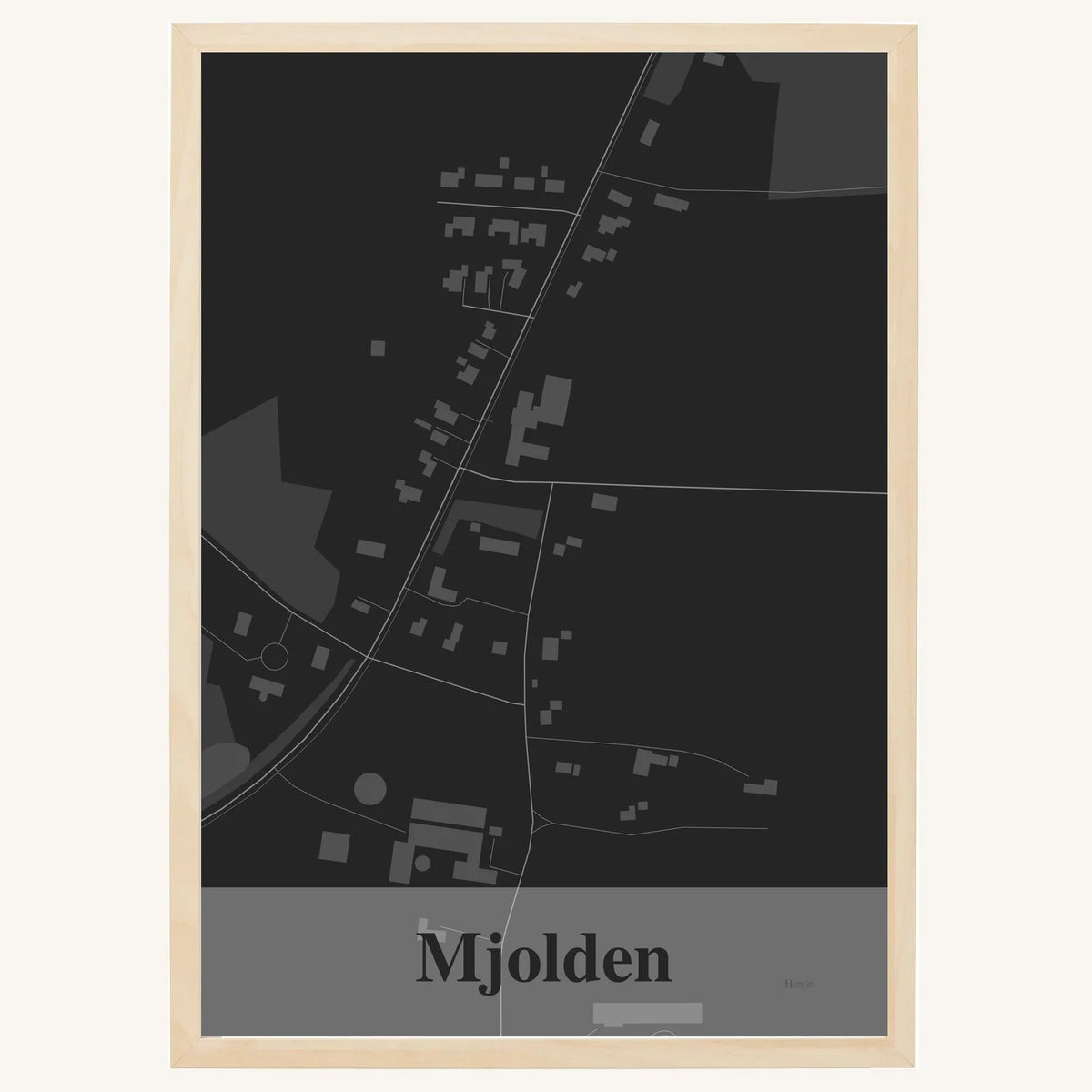 Mjolden plakat – Firkantet 2026 – Mørk grå