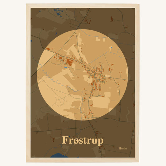 Frøstrup Plakat – Lys pastel brun