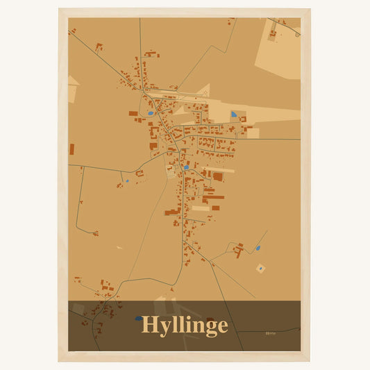 Hyllinge Plakat – Lys pastel brun