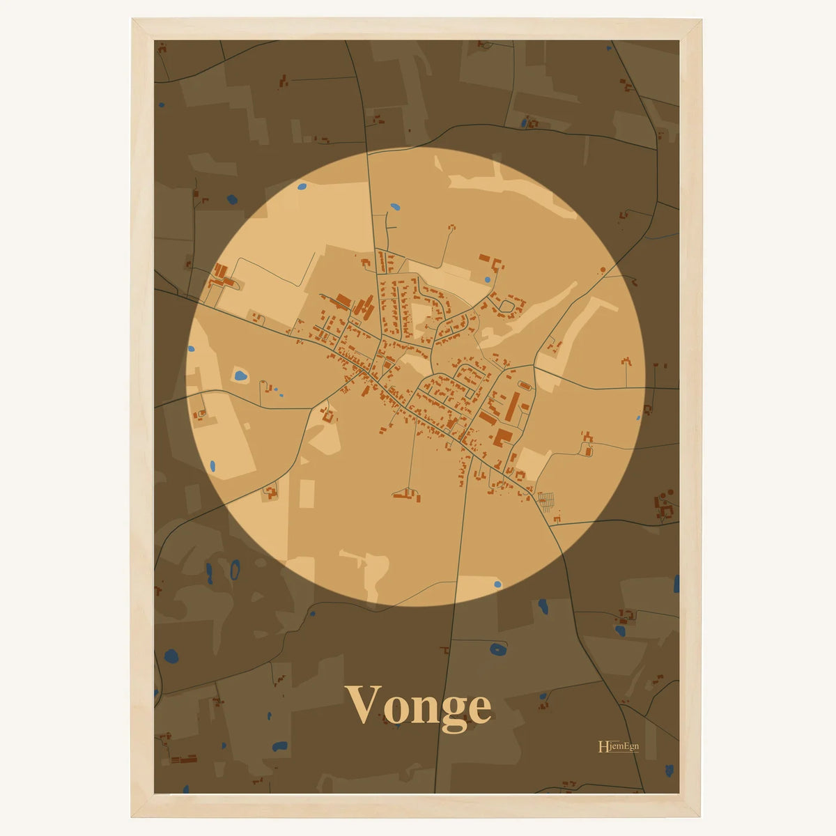 Vonge plakat – Centrum 2026 – Lys pastel brun