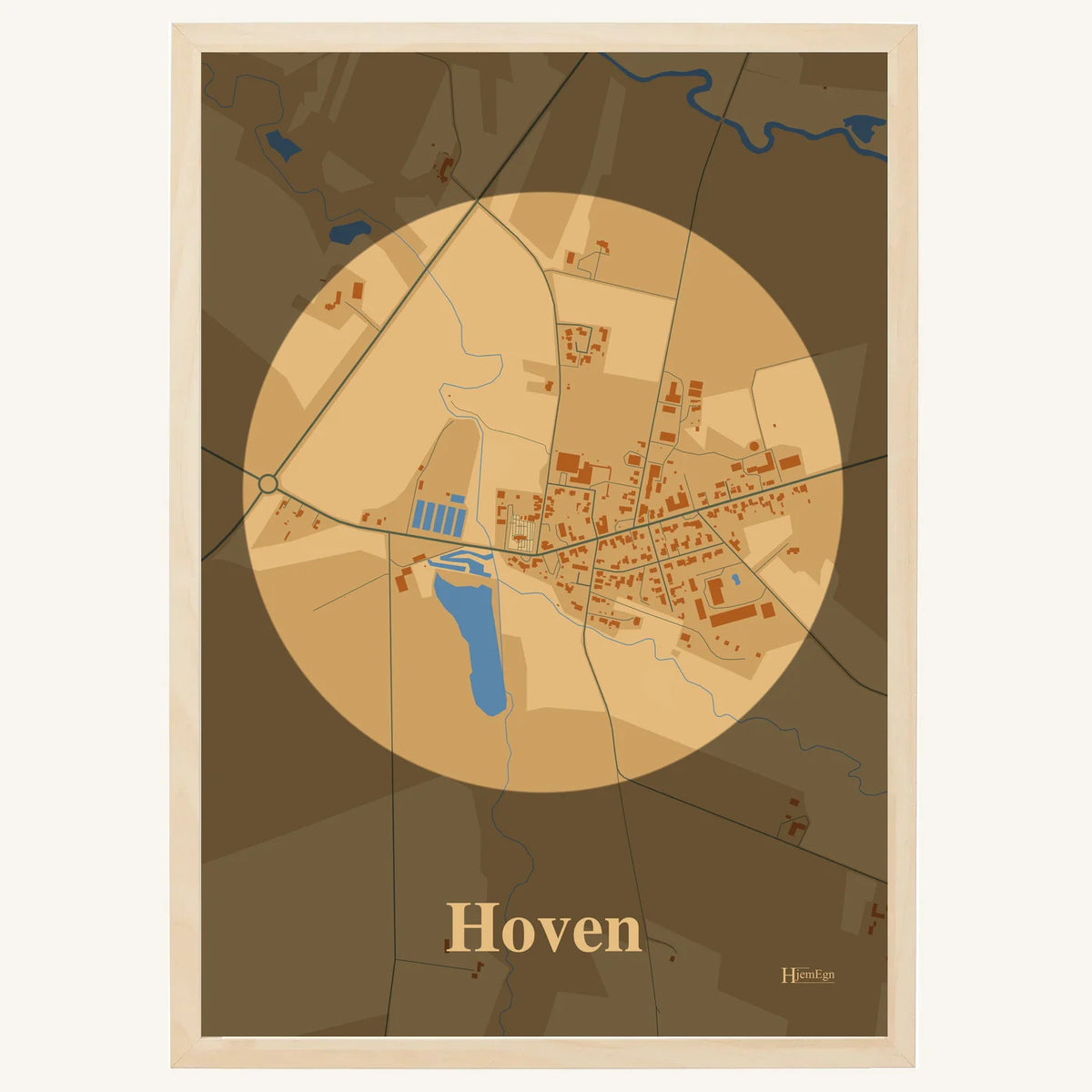 Hoven plakat – Centrum 2026 – Lys pastel brun