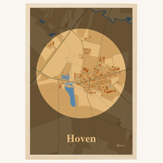 Hoven plakat – Centrum 2026 – Lys pastel brun