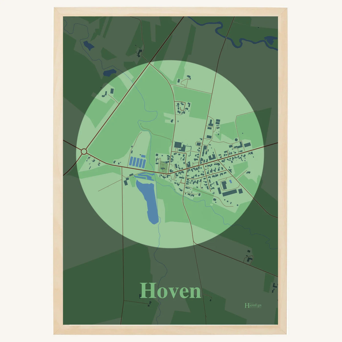 Hoven plakat – Centrum 2026 – Lys pastel grøn