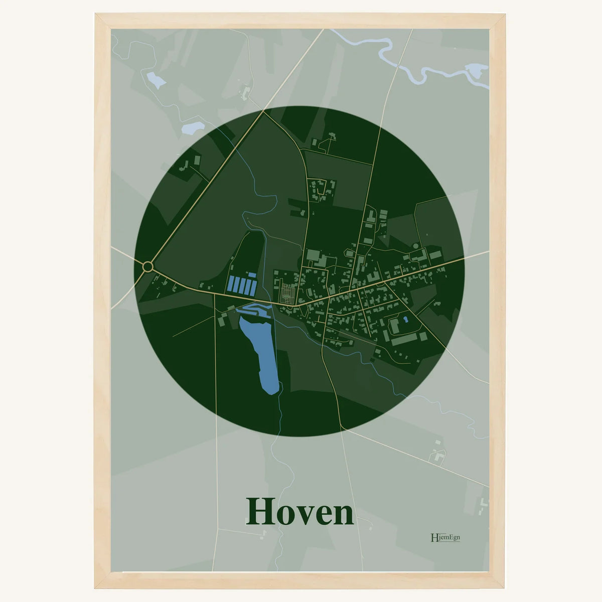 Hoven plakat – Centrum 2026 – Mørk grøn