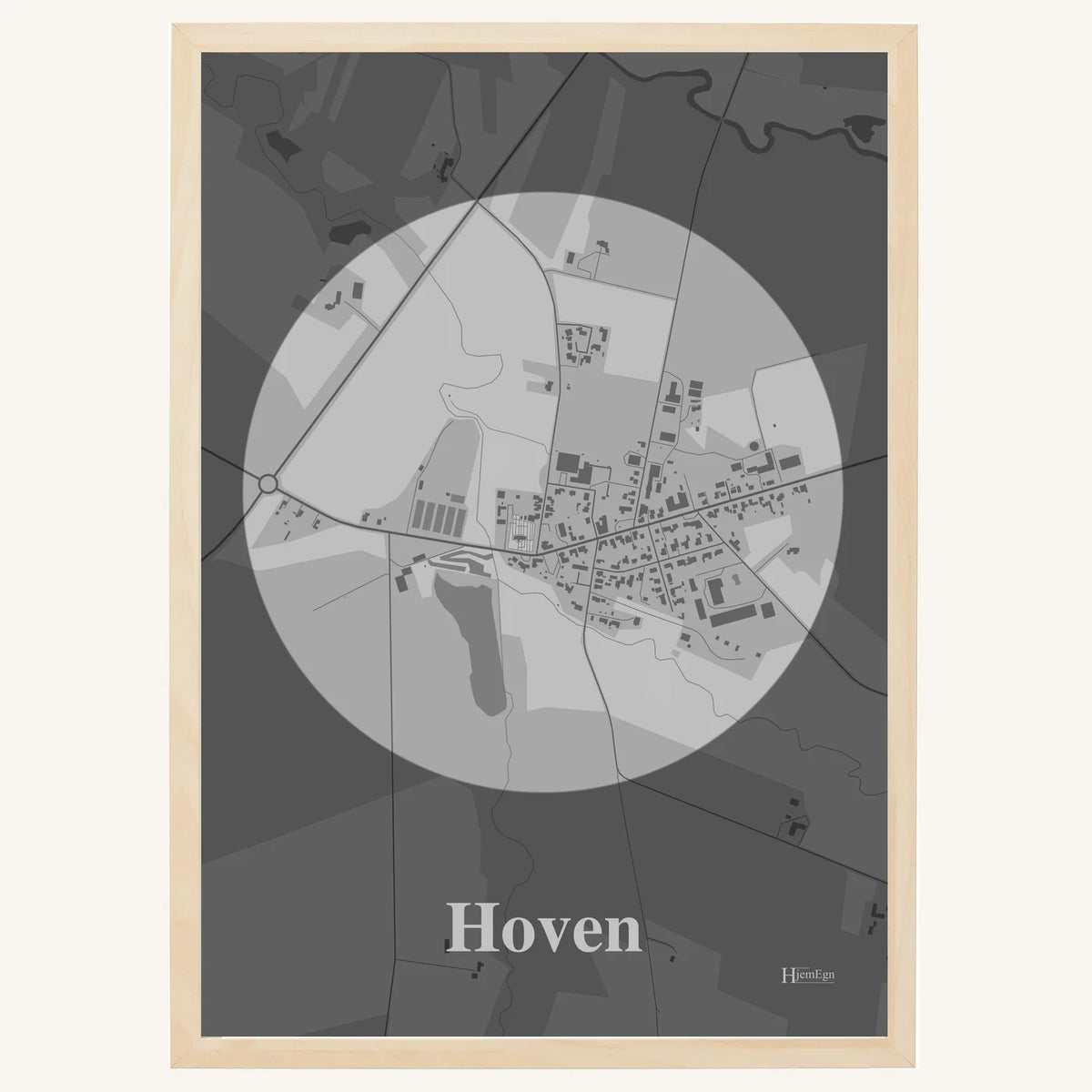 Hoven plakat – Centrum 2026 – Lys pastel grå