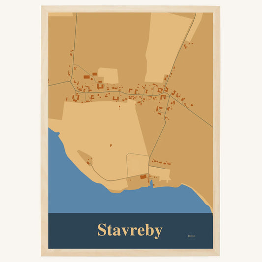 Stavreby plakat – Firkantet 2026 – Lys pastel brun